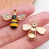 Set Mixto de 25 Pequeñas Abejas Margaritas Accesorios para Joyería DIY Animales Insectos Aleación Esmalte Collares Pendientes Colgantes Dijes