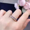 Anillo de Aguamarina Natural Popular Plata S925 para Mujer Piedra Principal 3X5Mm Venta Caliente Dropshipping Transfronterizo