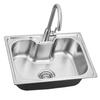 Suministro directo transfronterizo 6042 fregadero único cóncavo 304 fregadero fregadero de acero inoxidable engrosado fregadero fregadero mesa fregadero de cocina