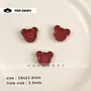 Accesorios para Joyería DIY Oso Lindo de Acrílico con Agujero Recto Botones Cuentas Tocado Hecho a Mano Accesorios DIY Accesorios Colgantes