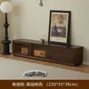 Novo Estilo Gabinete de TV de Madeira Maciça, Moderno e Simples, Adequado para Apartamentos Pequenos, Gabinete de TV para Casa, Gabinete Baixo com Porta de Vidro para Sala de Estar, Gabinete de Chão