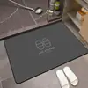 Alfombrilla absorbente de secado rápido para suelo de baño del hogar, alfombrilla antideslizante y resistente a la suciedad para la entrada del inodoro, alfombrilla de suelo simple de tierra de diatomeas