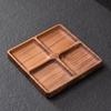 Plato de frutos secos de nogal para el hogar, plato para aperitivos, caja de dulces, plato de lujo de alta gama para remojar en seco, plato redondo para té dim sum
