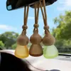 Botella Vacía de Perfume para Coche de Fábrica, Vidrio Mate, Tapa de Madera, Botella Difusora de Aceites Esenciales, Vendedor Caliente Transfronterizo de Amazon