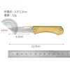 Mini Cuchillo Latón Acero Inoxidable Navaja Plegable Navaja Plegable de Alta Dureza Camping al Aire Libre Portátil Cuchillo para Frutas