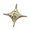 Botón de Presión Metálico de Estrella de Cuatro Puntas de 28 mm para Blusas, Chaquetas, Ropa, Botones Decorativos
