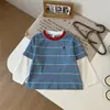 Otoño 2026 Nuevas Llegadas Chaqueta de Cuero Retro para Niños Base de Rayas Patchwork Pantalones Plisados Sueltos Cien
