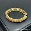 Pulseira com Pedra Natural Crua Inlaid à Mão de Novo Estilo, Pulseira Ajustável Full Diamond Personalizada Estilo Europeu e Americano, Fornecimento Atacadista para Transmissão ao Vivo Transfronteiriça