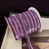 Cinturón de terciopelo de cebolla de color DIY moño dorado y plateado accesorios para ropa cinta cinta de doble color brillante venta al por mayor