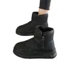 Moda Inverno 2026 Versátil Botas de Neve Quentes com Solado Grosso e Forro de Lã para Mulheres, Sapatos Macios Antiderrapantes para Mães