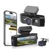 Lente de visão noturna de alta definição, lente quádrupla 4K, exibição simultânea de 360 graus, câmera de painel habilitada para Wi-Fi, câmera panorâmica CARDVR360 para carro