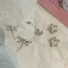 Sin Agujeros en las Orejas Pinza de Flor para Oreja Nuevo Famoso de Internet Moda Elegante Lujo Ligero Pendientes de Diamante Brillante