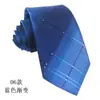 Corbata de Hombre de Negocios Atada a Mano para el Trabajo, Boda Formal, Corbata Atada a Mano de Alta Gama con Rayas Azul Negras