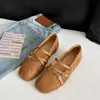 Sapatos Mary Jane Versáteis da Moda Franceses Aumento Interno da Altura Boca Rasa Novo 2026 Tira Cruzada Simples Temperamento Sapatilhas
