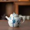Tetera de cerámica pintada a mano pura tetera individual juego de té kung fu tetera para el hogar una persona individual juego de té de alta calidad fabricantes venta al por mayor