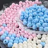 Cuentas Redondas de Color Sólido Acrílico para Niños DIY Hecho a Mano Material para Abalorios Cuentas de Color Primavera Cuentas de Color Caramelo Cuentas Dispersas Venta al por Mayor