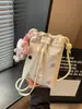 Bolsa de Cuadros Estilo Coreano Nueva de Verano con Cordón de Colores para Teléfono Celular para Niñas Bolso Cruzado Mini