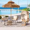 Muebles de Exterior Patio Exterior Balcón Exterior Sofá de Mimbre Silla de Mimbre Casa de Huéspedes Villa Combinación de Mesa y Silla Cesta Colgante traje