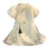 24 Comercio Exterior Ropa Infantil Vestido Infantil Nuevo Vestido con Colgante Bordado para Niña Vestido Infantil de Diente de León Cheongsam Chino