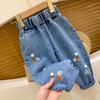 Nuevos Jeans Harlan para Niñas Primavera y Otoño 2025 Estilo Coreano Pantalones de Moda Sueltos Casuales