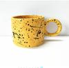 Taza de cerámica con orejas grandes para amasar a mano, estilo nórdico, creativa, irregular, con espray para parejas, nueva taza gruesa
