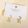 Pendientes de Flor de Perla Estilo Casual para Mujer Diseño Original Galvanizado Ecológico Aguja de Plata S925 Tienda Compra al por Mayor Accesorios