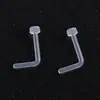 Bola Redonda Transparente UV Pastel Redondo Varilla Recta Varilla L Varilla Curva Tapón para Uña de la Nariz Anillo para Labio Anillo Invisible para el Ombligo Anillo para la Nariz Anillo para la Ceja Anillo para la Lengua