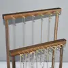 Soporte de madera maciza color nogal para collares, Estante de almacenamiento para pulseras, Soporte de exhibición de joyas para rosarios budistas, Cadenas de suéter y pulseras