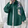 Nuevo abrigo con bordado de oso estilo chino para hombre, primavera y otoño, estilo nacional, talla grande, camisa de hombre con diseño de costuras, camisa de nicho