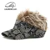 Chapéu Peruca Personalizado Estilo Étnico para Homens e Mulheres, Chapéu Streetwear Excêntrico, Boné de Beisebol Masculino, Viseira de Proteção Solar, Boné com Aba Versátil