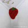 Pegatinas de tela tridimensionales con pequeñas flores de fresa de lana nueva, gancho de mano, suéter de lana multicolor tejido con pequeñas flores de fresa, decoración de abrigo
