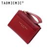 Cartera corta transfronteriza para mujer Yue Qian Kai moda ins color de contraste 20% de descuento pulsera de mano billetera multi-tarjeta al por mayor