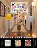 Decoración de Escena de Cumpleaños Lluvia de Globos para Cumpleaños Infantil Niño de 3 Años 2 Años Atmósfera de Ceremonia Tela Colgante para Niña Pequeña
