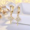 Qiao Lanxuan Argola de Orelha com Pino de Prata S925 Diamante Estrela Brincos Femininos Nova Moda Tendência Vento Frio Estudante Versátil