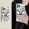 Adequado para Apple 18Promax Corda de Quatro Cantos Espelho Transparente Homem-Aranha iPhone Xiaomi Celular Capa Flexível e Rígida Personalização