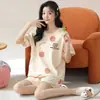 Pijama Refrescante Vit Girl para Mujer Traje de Verano de Manga Corta Estilo Hada Casual Todo Fósforo Ropa de Casa