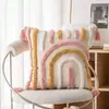 Estilo Ins Nórdico de alta qualidade Rosa Nórdico Casa de Hóspedes Sofá Sala de Estar Luxo Leve Almofadas Almofadas Acolchoadas com Franjas Fronhas