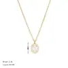 Collar Colgante Redondo Hueco con Circonita Incrustada Nuevo Transfronterizo Europeo y Americano Cadena para Clavícula de Diseño de Nicho de Moda y Versátil para Mujeres