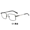 Comercio Exterior Nuevo Metal Clásico Retro Marco Grande Lentes Planos Marco para Gafas Ultraligero Negocios Hombres Marco para Gafas de Miopía