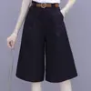 Conjunto Moderno e Fashion de Duas Peças com Calça Cropped, Conjunto de Calça Wide Leg Emagrecedora Peça Única Redutora de Idade para Mulheres, Novo Estilo de Conjunto Verão 2025
