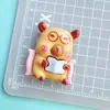 Animal de dibujos animados brillante, oso, capibara, escuchando canciones, comiendo sandía, leyendo, horquilla, horquilla, pinza para el cabello, crema, pegamento, accesorios de bricolaje