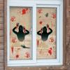 WSQT 110000 Día Santo Horror Mancha de Sangre Divertido Huella de Mano Sala de Estar Cocina y Baño Fondo de Hogar Pared Decorativa Cristal de Ventana