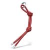 En stock bolsa miu colgante bolsa de cuerda de cuero PU suministro de material semiacabado accesorios de llavero de cuerda anudada