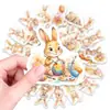 50 Pegatinas de Conejo Lindo y Huevo de Pascua para Compra Directa Transfronteriza, Pegatinas Impermeables para Botellas de Agua y Maletas