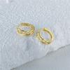 Plata de Ley S925 ins Arete de Cadena de Moda Pendientes de Hebilla para la Oreja Pendientes Transfronterizos Europeos y Americanos de Venta Caliente Temperamento Pendientes Personalizados para Mujeres