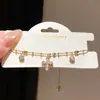 Pulsera con Colgante de Cruz Redonda de Zirconia y Borla, Pulsera de Lujo Ligero de Alta Gama, Nueva Moda 2026, Joyería de Mano Versátil