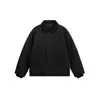 Jaqueta de Inverno de Algodão Masculina Ace American Retro Workwear com Lapela e Caimento Solto, Casaco Detroit com Gola Color Block Hy8552