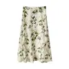 Elegante falda floral de alta gama para mujer, nueva para primavera y verano, estilo retro francés, suelta, con temperamento intelectual suave, falda floral