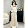 Impresionante Conjunto de Principios de Verano 2026 para Mujer: Conjunto de Dos Piezas: Camisa Bordada de Manga Corta Cuadrada Relajada Estilo Francés y Pantalones Anchos Holgados