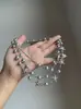 Colar Colorido Tecido com Contas Dopamina Infantil Moda Artística Corrente para Clavícula com Franja de Contas de Cascalho Gargantilha Doce